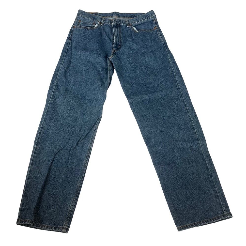 Levis 550 Relaxed Fit Jeans Mens 34x32 Medium Wash Blue Denim Tapered Leg